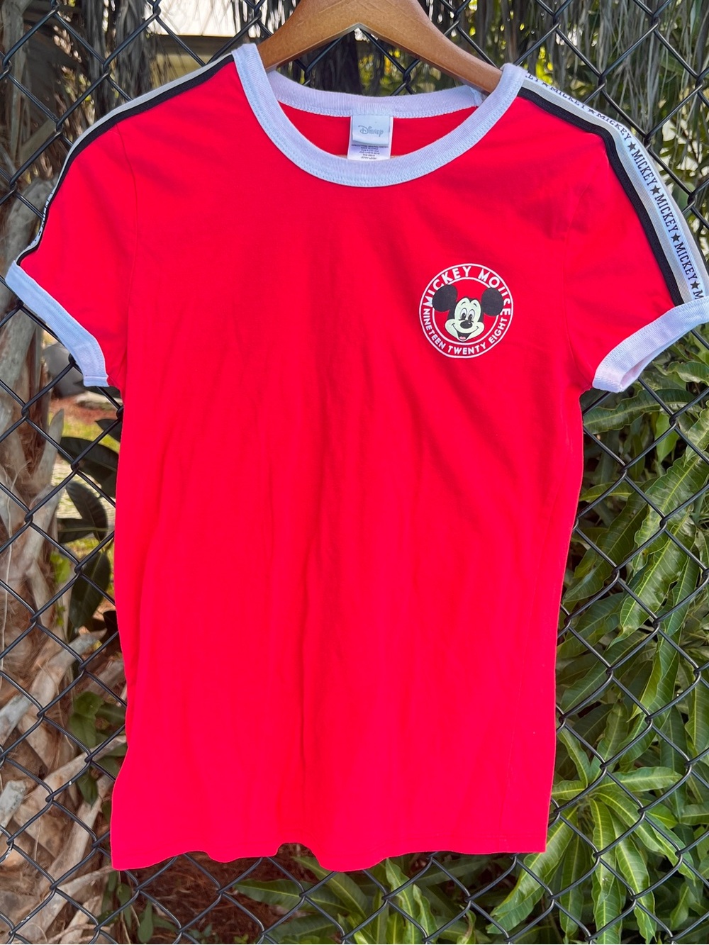 Disney Red Mickey Mouse Youth Small CH Kids Short Sleeve Tshirt Tee